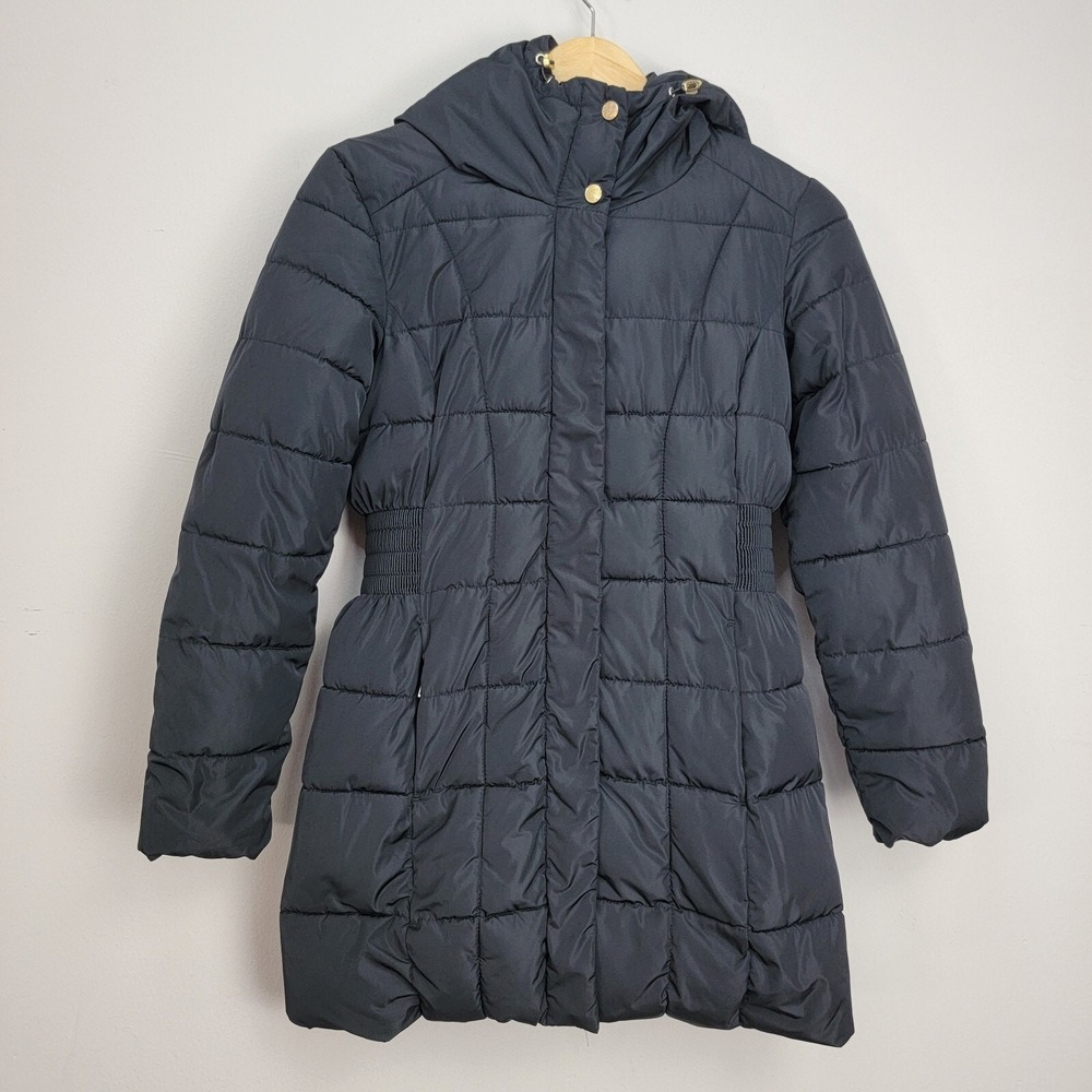 Cole Haan Women's Box-Quilt Hooded Puffer Coat Jacket Women's Size S/P READ!